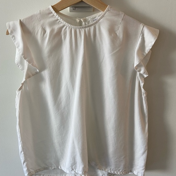 Libertine White Ruffle Cap Sleeve Top - Picture 5 of 6